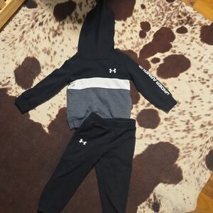 Under Armour Black and Gray Kids' Hoodie Set
